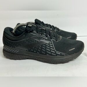 Brooks Adrenaline GTS 21 Solid Black Athletic Running Shoes Sneakers Size 11 B